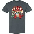 thumbnail image 3 of Inktastic Dragon Holding Dice Christmas Lights T-Shirt, 3 of 5