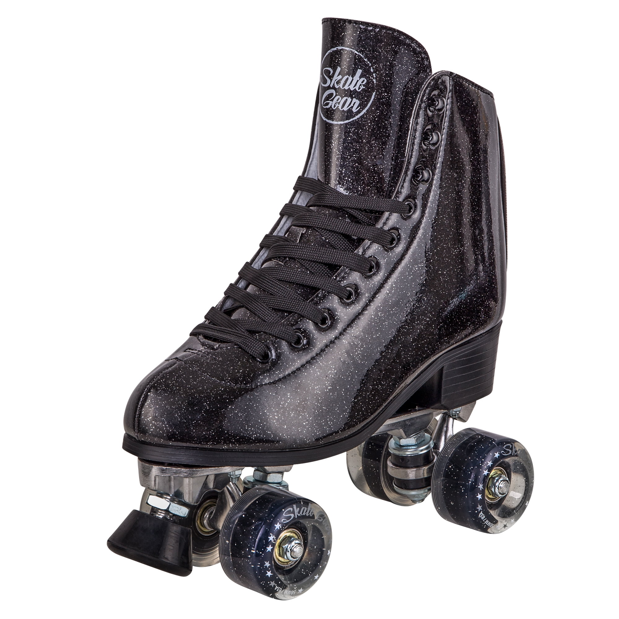 Women's Roller Skates,Faux Leather Roller Skates High-top Roller Skates Four-Wheel Roller Skates Shiny Roller Skates for Kids and Adults 