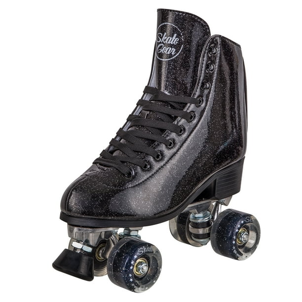 Cal 7 Sparkly Roller Skates for Indoor & Outdoor Skating, Faux Leather