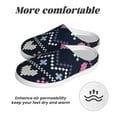 thumbnail image 6 of Daiia Pixel Heart Winter Print Women’s Fuzzy Slippers Memory Foam Lightweight House Shoes Cozy Loafer Flannel House Shoes-44/45, 6 of 7