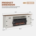 thumbnail image 3 of LazySunsets 70" Electric Fireplace TV Stand for TVs Up to 80 Inches,Farmhouse Media Console with 36" Color Changing Fireplace Insert, Barn Doors,Drawers & Adjustable Storage Shelves,White, 3 of 7