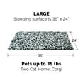 thumbnail image 6 of Furhaven ThermaNAP Self-Warming Cat Bed for Indoor Cats & Large/Medium Dogs, Washable & Reflects Body Heat - Quilted Faux Fur Reflective Bed Mat - Snow Leopard, Large, 6 of 9