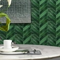 thumbnail image 2 of 10pcs Chevron Peel and Stick Backsplash Tiles 11.4"×9", Stick on Backsplash Self Adhesive Wall Tile for Kitchen Bathroom Office - 10 Sheets, Deep Green, 2 of 8