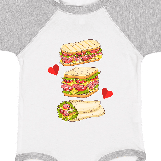 Inktastic Sandwich Lover Deli Food Boys or Girls Baby Bodysuit