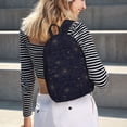 thumbnail image 5 of Yiaed Copper-Gold Gloss Outline Chrysanthemum Print Print Laptop Backpack Travel Canvas Backpack Vintage Aesthetic Backpack for School Knapsack Backpack Backpack for School-Small, 5 of 5