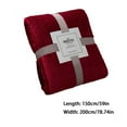 thumbnail image 2 of Queen Size Blanket Clearance, Hwkond Flannel Blanket, Office Fleece Blanket, Plus Size Blanket(Wine,150x200cm), 2 of 5