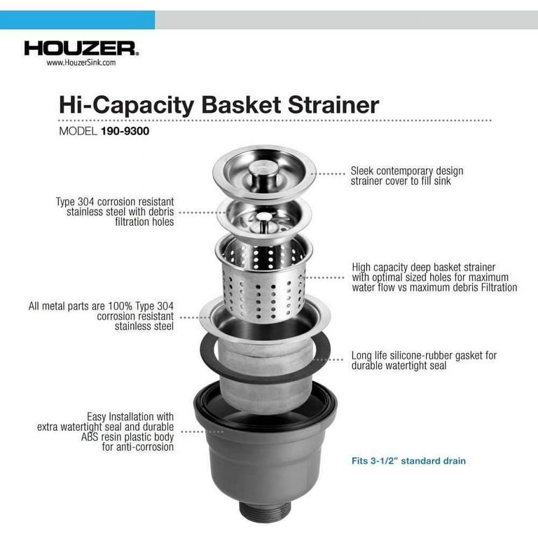 190-9300 Hi-Capacity Deep Basket Strainer 190-9300 Hi-Capacity Deep Basket Strainer