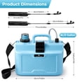thumbnail image 3 of LAFAYTTE 2 Gallon Battery Powered Sprayer, Electric Garden Sprayer with 4 Mist Nozzles, 3 Adjustable Speeds, Rechargeable Garden Sprayer with Telescopic Wand for Lawn, Yard, 3 of 9