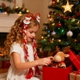thumbnail image 5 of Christmas Braided Wig with Bow-Ties and High Ponytail Hair Ties - Polyester, Elastic, Reusable, Easy Wear, Non-Slip Hair Accessory for Holiday Parties & Photo Props, 5 of 6