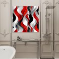 thumbnail image 4 of Wall Art Prints, Red Black Grey Framed Canvas Prints for Bedroom Living Room Bathroom Office, Moire Modern Artwork Abstract Gallery Wrap Wall Art Poster for Gifts Home Decor 12"x12", 4 of 9