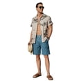 thumbnail image 5 of GENTS BLISS Cargo Men Linen Shorts Elastic Waist Drawstring Shorts for Men Summer Beach Shorts with Pockets, 5 of 10