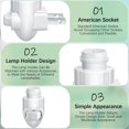thumbnail image 3 of Lamp Tuanse - Base de luz nocturna enchufable (50 unidades, 110 V), color blanco, 3 of 6