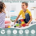 thumbnail image 3 of Reusable Child Toy Containers Large Capacity Building Blocks Containers Stackable Toy Organizer Box with Adjustable Compartments for Building Brick Dolls Toys(olive green  2 Layer）, 3 of 5