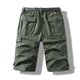 thumbnail image 3 of Multi Bolsillo Cargo Pantalones para Hombres Estiramiento Casual Cordón Clásico Pantalones Cortos de Verano con Bolsillos Múltiples, Pantalones Cortos de Cintura Elástica, 3 of 4