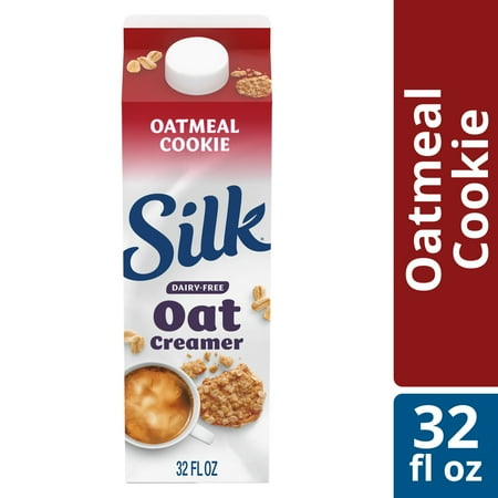 Silk Dairy Free Oatmeal Cookie Oat Coffee Creamer, Gluten Free, 32 FL OZ Carton