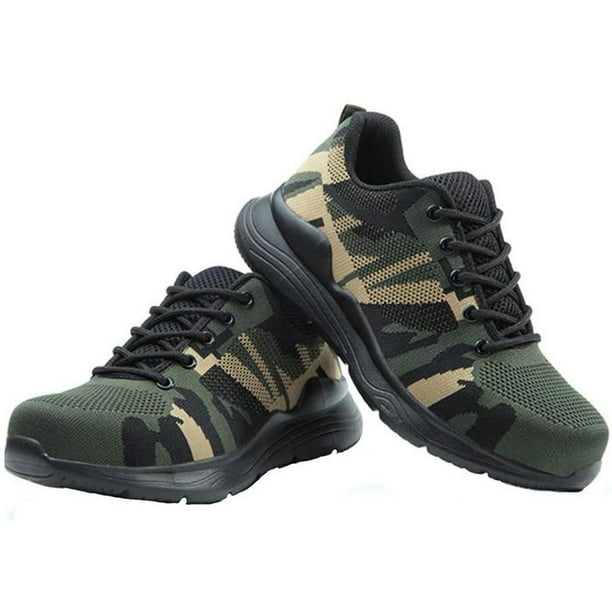 Tenis Seguridad Casquillo ProTuffGreen 4.5US 23.5MX Verde/Negro Plantilla Kevlar Suela EVA Punta de Acero Agujetas Liger FootShack MXKAC-002