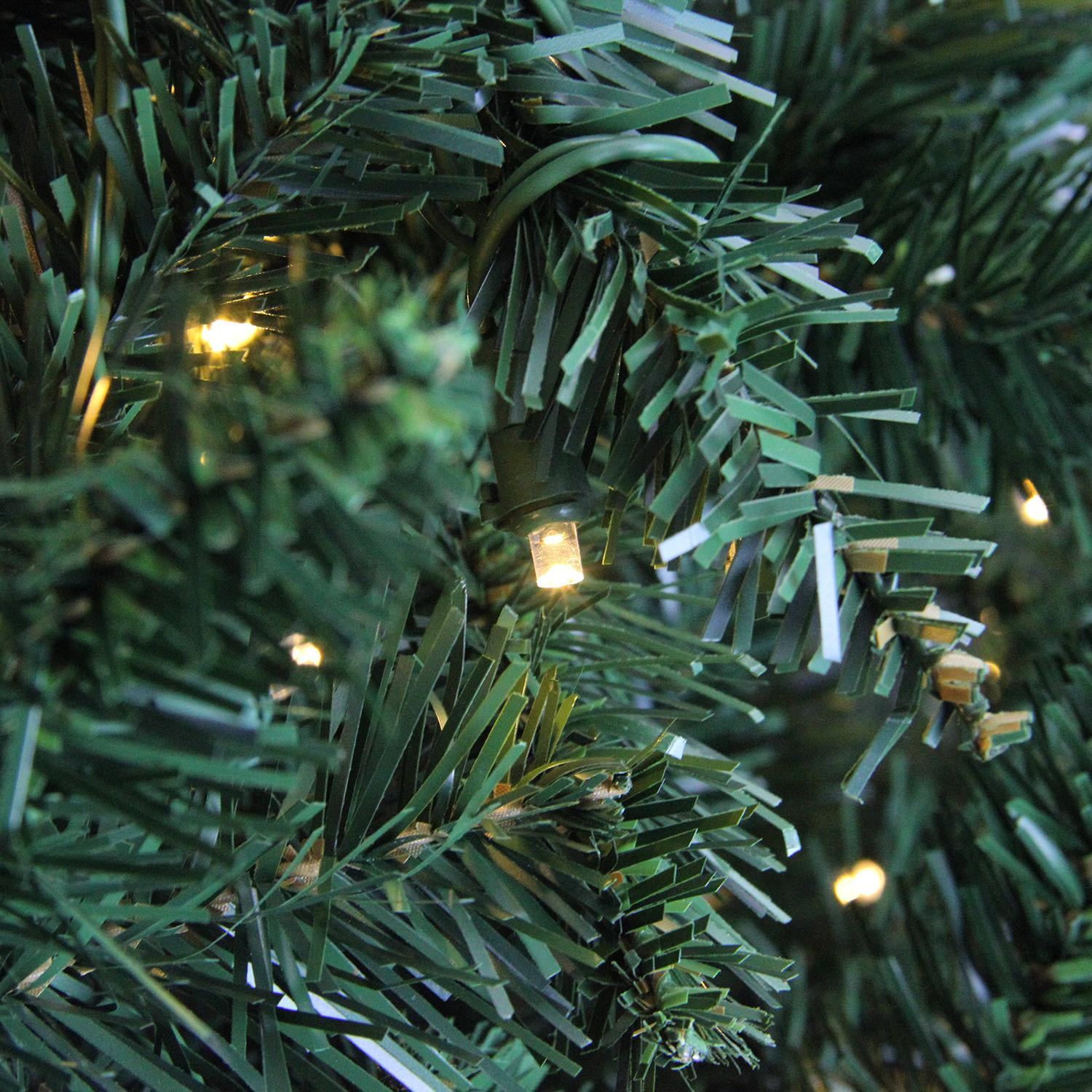 7.5' x 55" Pre-Lit Buffalo Fir Medium Artificial Christmas Tree - Warm White LED Lights