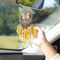 thumbnail image 6 of COM1950s Yellow Dream Catchers Tree of Life Boho Dreamcatcher for Bedroom Adult with Feathers and Crystal Wall Hanging Decor for Home Festival Blessing Gifts 16" Length (Boho Wall Decor15.75X2.76In), 6 of 8