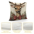 thumbnail image 4 of Creowell  Christmas Reindeer Eucalyptus Red Throw Pillow Covers,Winter Holiday Cushion Case Decoration for Sofa Couch, 4 of 5