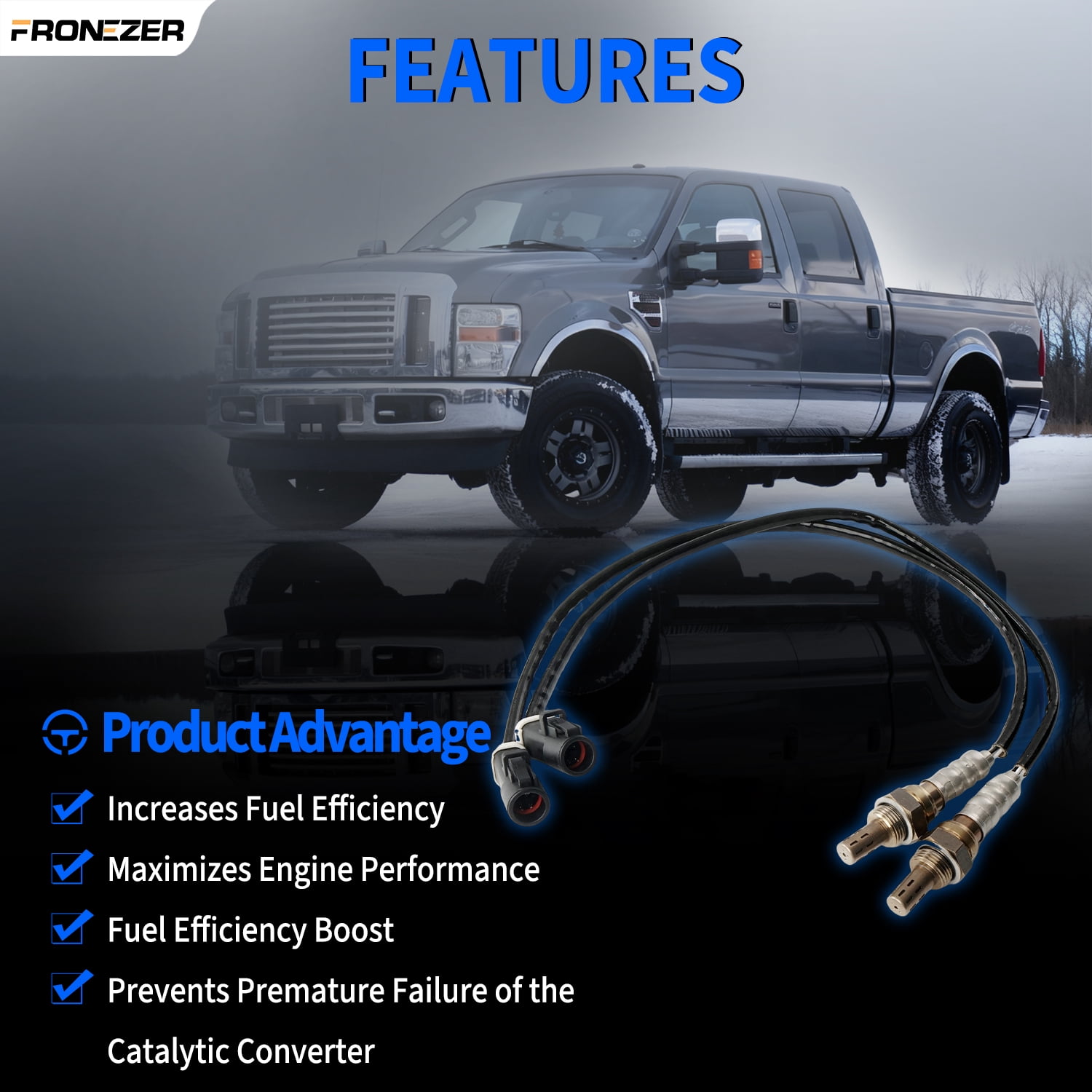 2PCS Oxygen Sensor Upstream Downstream O2 Sensor Compatible with Ford F150 F250 Ranger Expedition Explorer Escape, Mazda Tribute, Lincoln & More Replace# 15716,15717,15718, 15719,ZZC318861