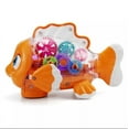 thumbnail image 5 of Light Up Transparent Gear Fish - Goldfish Crawling Car Toy with Lights and Music, 5 of 7