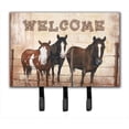 thumbnail image 1 of Carolines Treasures SB3059TH68 Welcome Mat With Horses Leash Or Key Holder, 1 of 1