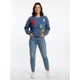 thumbnail image 3 of Harry Potter, Women's & Young Women's Graphic Crewneck Sweatshirt with Patches, Sizes XXS-2XL, 3 of 5