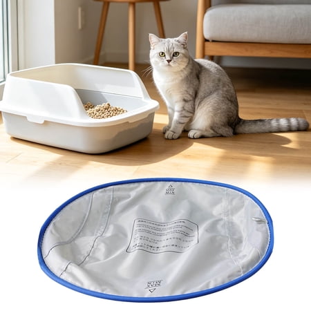 Cat Litter Box Replacement Pads 2 Pack Leak Proof Water Resistant Litter Mats for Self Cleaning Litter Boxes Durable Scratch Resistant Cat Pad Liners for Odor Control Floor Protection
