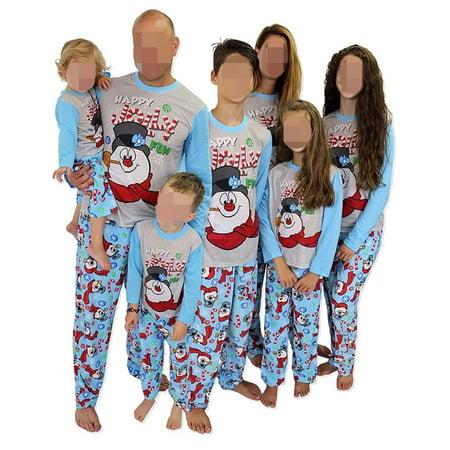 

Family Christmas Pjs Matching Sets Snowman Print Jammies for Baby Adult Kid Holiday Xmas Sleepwear Set