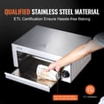 thumbnail image 4 of VEVOR Electric Countertop Pizza Oven 12-inch, 1500W Commercial Pizza Oven with 0-60 Minutes Timer, Stainless Steel Pizza Maker with Removable Crumb Tray for Commercial and Home Use, ETL Certified, 4 of 9