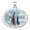 Solid 14K White Gold, variant on PicturesOnGold.com Miraculous Medal Scalloped Round Color Female Adult - 3/4 inch x 3/4 inch, Sterling Silver