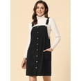 thumbnail image 2 of Vestido de pana Allegra K A-line Tirantes ajustables Negro M, 2 of 6