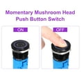 thumbnail image 6 of 2 Pcs 22mm Push Button Switch, IP66 1NO1NC 12-24V 3A Momentary Latching Push Button Starter Light on Off Switch Self-locking with White Light Switch, Aluminum Alloy Flat Head Black, 6 of 7