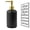 02#Black Gold, variant on Djiypn 2 PCS Foaming Soap Dispenser, Refillable Foam Liquid Hand Soap Empty Plastic Pump Bottle Container for Bathroom, Kitchen, Sink (17oz, Black)