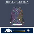 thumbnail image 5 of FORMRS Unisex School Backpack 17" Student Travel Bag with Laptop Compartment, Green Wavy Plaid, 5 of 7