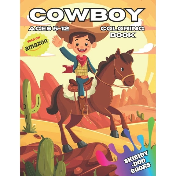 Cowboy coloring book, (Paperback)