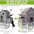 thumbnail image 3 of Aivituvin 41ft² Large Chicken Coop with Run, Super Large Chicken Tractor Chicken House, Wooden Hen House Poultry Cage Outdoor with 6 Large Nesting Boxes, 6 Perches for 8-10 Chickens, 3 of 10