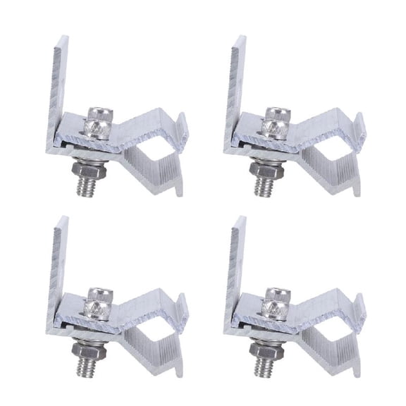 TIERPOP Set of 4 Sturdy Aluminium Standing Seam Clamps for Solars Panel Mounting on Metal Roofs Photovoltaic Daily Use