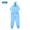 thumbnail image 2 of ESD Lab Coat Anti Static Clothing Science One Piece Clothes Elastic Cuff with Hat Hood Uniform Work (Blue, L), 2 of 6