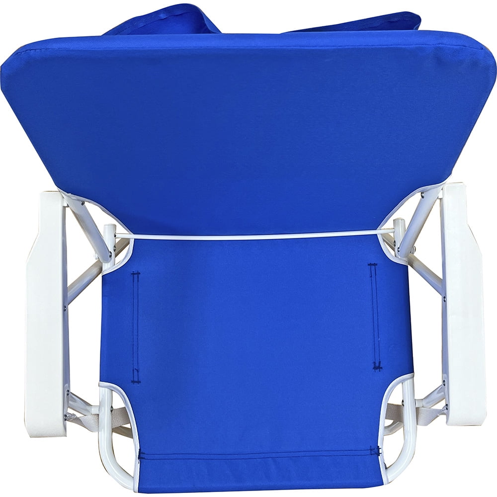 Rio Wave Beach 1-Position Beach Chair, Solid Blue, 190lbs Capacity