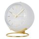thumbnail image 1 of Reloj despertador de cuarzo moderno de 15 dB, silencioso, diseño sencillo, con luz nocturna y batería. blanco, 1 of 8