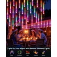 thumbnail image 3 of DONGPAI Meteor Shower Lights Outdoor, 11.8 Inch 8 Tube Icicle Lights, Waterproof Meteor Christmas Lights Outdoor, Hanging Falling Rain Lights for Xmas Tree Outside Holiday Decoration, 3 of 10