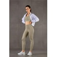 thumbnail image 4 of Women's Athletic Running Yoga Gym Track Zip Up Cropped Jackets UPF 50+ Sun Protection Long Sleeve Workout Shirts, 4 of 13