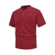thumbnail image 4 of Mens Manga Corta Botón Abajo Camisas con Bolsillo Color Sólido Stand-Up Collar Blusa, Botón de la Moda de Bolsillo para los Hombres, Lavado de Manos Casual, 4 of 6