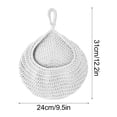 thumbnail image 2 of Yrmaups Handwoven Hanging Fruit Basket, Cotton Woven Net Bag for Vegetables, Teardrop Storage Basket, Kitchen Organizer for Onion Garlic, Wall Mounted Produce Holder, Boho Macrame Rack, 2 of 6