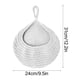 thumbnail image 2 of Cesta colgante para almacenar frutas tejida a mano, bolsa de red con forma de lágrima, hilo natural tejido estilo nido de pájaros, 1 bolsa ecológica ligera reutilizable, 2 of 6