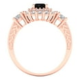 thumbnail image 4 of Halo Engagement Ring for Women - 1.4ct Natural Onyx in 14K Rose Gold Promise Ring, 4 of 6