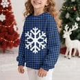 thumbnail image 4 of Lorytime Kids Sweatshirt for Christmas Unisex Snowflakes Shirt Crew Neck Long Sleeve Pullover Soft Tops Blue 2 Years, 4 of 7