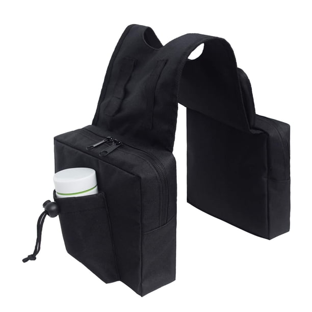 Alforjas de tanque Durable Universal ATV Fender Bag impermeable accesorios delanteros paquete de almacenamiento equipaje con bolsillo para agua/bebida (negro)