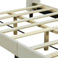 thumbnail image 7 of Velvet Upholstered Platform Bed with Tufted Headboard, Twin Size Bed Frame with 10 Sturdy Wood Support for Boys Girls Adults Bedroom, No Box Spring Needed, 600LBS Weight Capacity, Beige, 7 of 7
